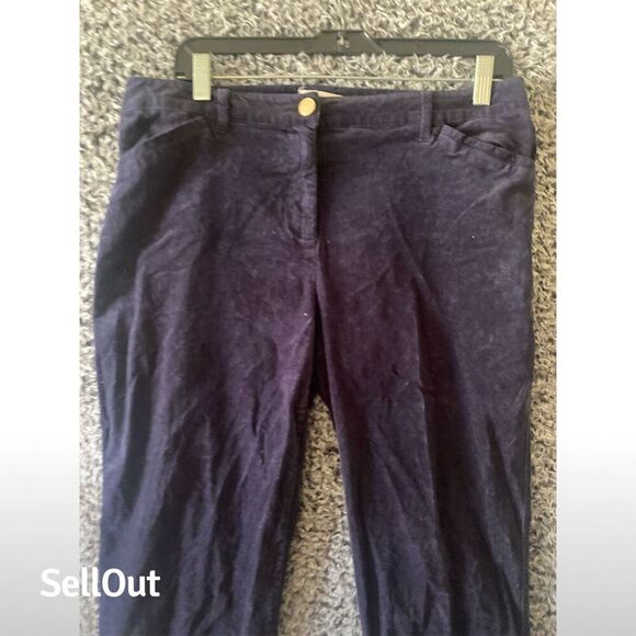 Chico's Women's Navy Blue Corduroy Slim Dress Pants Size 0 - Picture 6 of 7